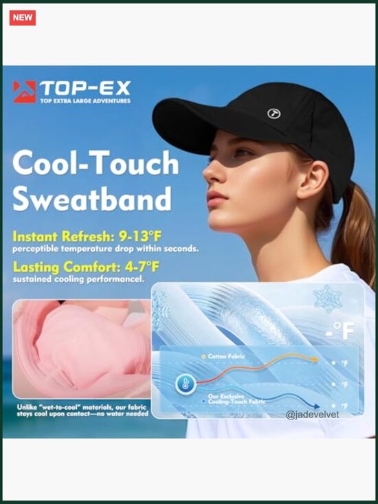 UV50 High Ponytail Baseball Cap - Breathable Cooling Running  display picture 3